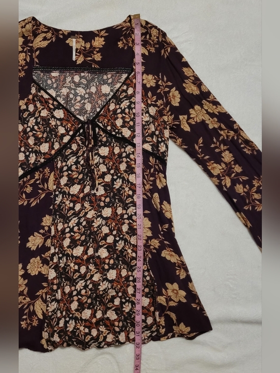 Free People Odette Floral Lace Trim Mini Dress/Tunic ASO Chantel XL - Picture 10 of 12